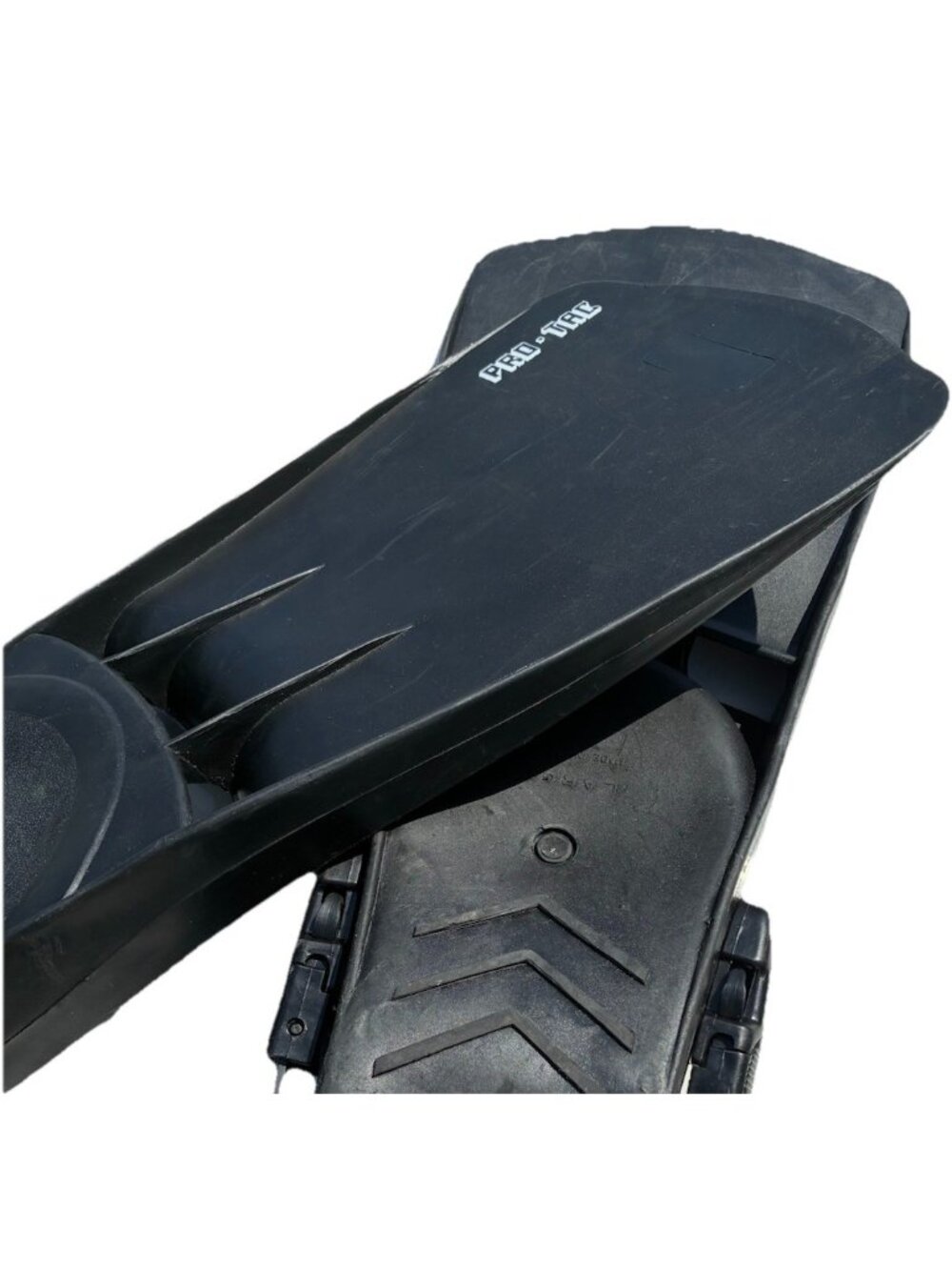 US Divers Proflex FX Adult Fins Open Heel Adjustable Strap Black Snorkeling Swim